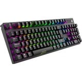 Sharkoon SKILLER SGK20 RGB mechanisch gaming toetsenbord Zwart, BE lay-out (AZERTY), Huano Brown, 100%, RGB leds