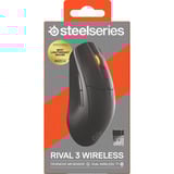 SteelSeries Rival 3 Wireless Gen 2 gaming muis Zwart, 18.000 dpi, RGB, 2.4GHz / Bluetooth 5.0