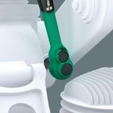 Wera 8100 SB 12 Zyklop Comfort ratelset gereedschapsset Zwart/groen, Omschakelpal, 3/8" aandrijving, metrisch, 16‑delig