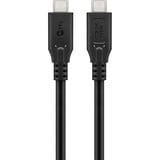 goobay USB-C 4.0 > USB-C kabel Zwart, 1 meter