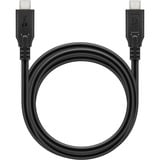 goobay USB-C 4.0 > USB-C kabel Zwart, 1 meter