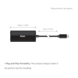 Club 3D CAC-2531 USB-C naar RJ45 10G Ethernet Adapter Zwart