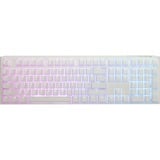 Ducky One 3 Classic White, gaming toetsenbord Wit/zilver, BE Lay-out, Cherry MX Silent Red, RGB leds, ABS