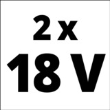 Einhell Einh 2x 18V 5,2Ah PXC-Twinpack oplaadbare batterij Rood/zwart