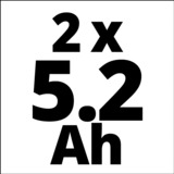 Einhell Einh 2x 18V 5,2Ah PXC-Twinpack oplaadbare batterij Rood/zwart