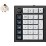 Keychron Q0 Max, numpad Zwart/wit, Gateron Jupiter Brown, RGB leds, Hot-swappable, Bluetooth, 2.4GHz