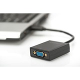 Digitus USB 3.0 naar VGA Adapter Zwart