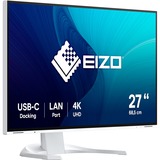 EIZO FlexScan EV2740X-WT 27" 4K Ultra HD monitor Wit, 1x DisplayPort, 2x HDMI, 2x USB-C, 3x USB-A, 1x RJ-45