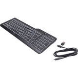 HP 400 backlit bedraad toetsenbord Zwart, BE lay-out (AZERTY), 100%