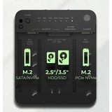 ICY BOX IB-2913MCL-C31 CloneStation dockingstation Zwart, M.2 NVMe en SATA naar M.2 NVMe dual bay