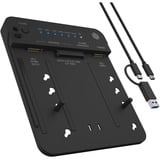 ICY BOX IB-2913MCL-C31 dockingstation Zwart, 2,5"/3,5" SATA, M.2 NVMe