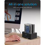 ICY BOX ICY Box IB-1233CL-CR dockingstation Zwart