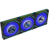 Lian Li UNI FAN SL-INF LCD FLEX 120 Wireless RGB case fans Zwart, 3 stuks, 120 x 124 x 28 mm, PWM