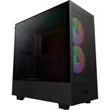 NZXT H5 Flow RGB All Black midi tower behuizing Zwart (mat) | 1x USB-A | 1x USB-C | RGB | Window