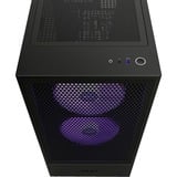 NZXT H5 Flow RGB All Black midi tower behuizing Zwart (mat) | 1x USB-A | 1x USB-C | RGB | Window