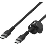 Belkin BoostCharge Pro Flex USB-C/USB-C-kabel Zwart, 3 meter