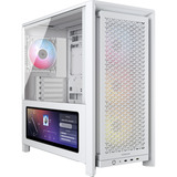 Corsair FRAME 4000D LCD RS ARGB Premium midi tower behuizing Wit | 3x USB-C | RGB | Tempered Glass