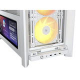 Corsair FRAME 4000D LCD RS ARGB Premium midi tower behuizing Wit | 3x USB-C | RGB | Tempered Glass