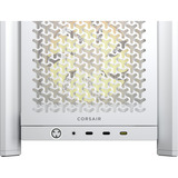 Corsair FRAME 4000D LCD RS ARGB Premium midi tower behuizing Wit | 3x USB-C | RGB | Tempered Glass