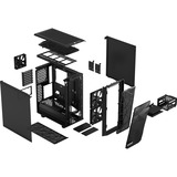 Fractal Design Meshify 2 Compact Dark Tempered Glass midi tower behuizing Zwart | 2x USB-A | 1x USB-C | Tempered Glass