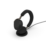 Jabra Evolve3 75 on-ear headset Zwart, Microsoft Teams (MS), Link390 USB-C, Wireless Charger