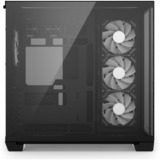 Sharkoon Steel Shark midi tower behuizing Zwart | 2x USB-A | 1x USB-C | RGB | Tempered Glass