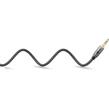 goobay Plus 3,5 mm stereo jack naar 3,5 mm stereo jack 90° kabel Zwart/zilver, 1 meter