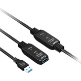 Club 3D USB 3.2 Gen1 actieve repeaterkabel Zwart, 10 meter