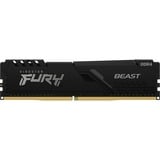 Kingston FURY Beast 8 GB DDR4-3200 (1x 8 GB) werkgeheugen Zwart, KF432C16BB/8, XMP 2.0