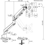 goobay Single monitorarm Zwart, 17 - 32 inch