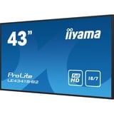 iiyama ProLite LE4341S-B2 42.5" Public Display Zwart, VGA, HDMI, Audio