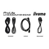 iiyama ProLite LH6560UHS-B2AG 64.5" 4K Ultra HD Public Display Zwart, HDMI, LAN, USB, Audio, Android 11