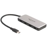 DeLOCK USB 10 Gbps USB Type-C Hub + 4 x USB Type-C female en PD 85 Watt usb-hub Grijs