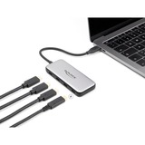 DeLOCK USB 10 Gbps USB Type-C Hub + 4 x USB Type-C female en PD 85 Watt usb-hub Grijs