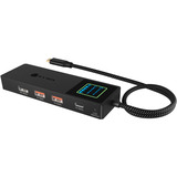 ICY BOX IB-DK4038-LCD dockingstation Antraciet, HDMI, USB-A, USB-C, RJ-45