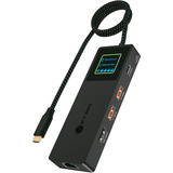 ICY BOX IB-DK4038-LCD dockingstation Antraciet, HDMI, USB-A, USB-C, RJ-45