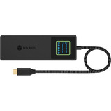 ICY BOX IB-DK4038-LCD dockingstation Antraciet, HDMI, USB-A, USB-C, RJ-45