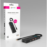 ICY BOX IB-DK4038-LCD dockingstation Antraciet, HDMI, USB-A, USB-C, RJ-45