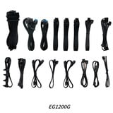 Lian Li EDGE GOLD 1200 modulaire 1200 watt voeding  Zwart, 1x 12V-2x6, 4x PCIe, 4x USB-header hub