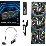 Lian Li UNI FAN SL120 LCD Wireless RGB case fans Zwart, 3 stuks, 120 x 124.5 x 28 mm, PWM