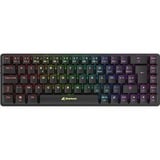 Sharkoon PureWriter W65 RGB mechanisch toetsenbord Zwart, BE lay-out (AZERTY), Kailh Choc V2 Low Profile Brown, 65%