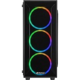 Sharkoon TG4M RGB midi tower behuizing Zwart | 2x USB-A | RGB | Tempered Glass