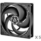 Arctic P12, 5 stuks case fan Zwart