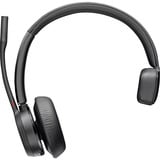 HP Poly Voyager 4310 on-ear headset Zwart, Incl. BT700 USB-C-adapter