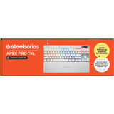 SteelSeries Apex Pro TKL Gen 3 RGB mechanisch gaming toetsenbord Wit, US lay-out (QWERTY), SteelSeries OmniPoint 3.0, 80% (TKL)	