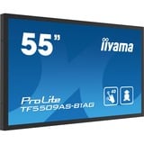 iiyama ProLite TF5539AS-B1AG 54.6" 4K Ultra HD Public Display Zwart, 2x HDMI, DisplayPort, 2x USB-A, USB-B, RJ-45