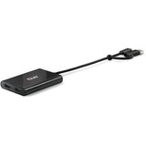 Club 3D USB-C naar USB-A adapter naar 2x HDMI splitter Zwart, DisplayLink