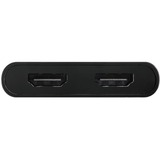 Club 3D USB-C naar USB-A adapter naar 2x HDMI splitter Zwart, DisplayLink