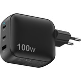 Sitecom 100W GaN Power Delivery oplader Zwart, 2x USB-C, 1x USB-A