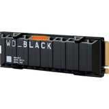 WD Black SN850X NVMe 1 TB SSD Zwart, PCIe 4.0 x4, NVMe, M.2 2280, koellichaam